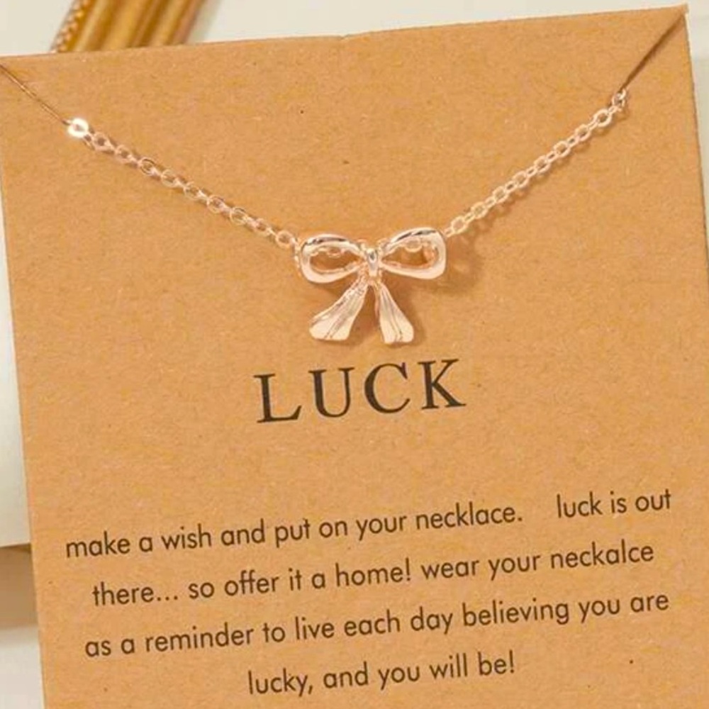 Gold Bow Necklace
